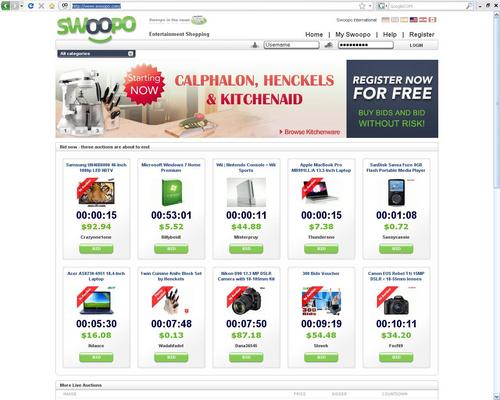 Product picture Swoopo Clone Script Profesional Auction Script 